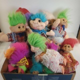 Collection Of Troll Dolls Russ Berrie, Dan Dee, Ace, Dorfinm & H.Y.International