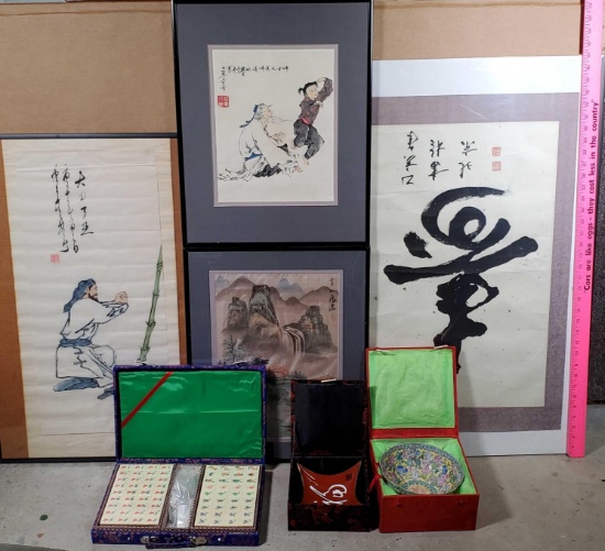 Calligraphy, Watercolor and Other Asian Art, Porcelains and Ceramics