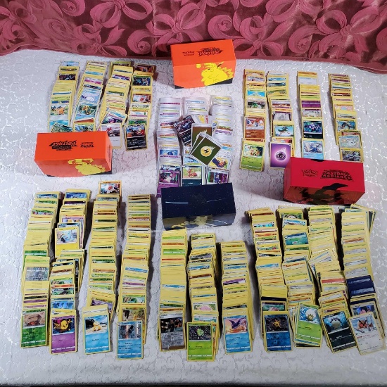 4 Boxes of approx 1,700 2020-2022 Pokemon Cards