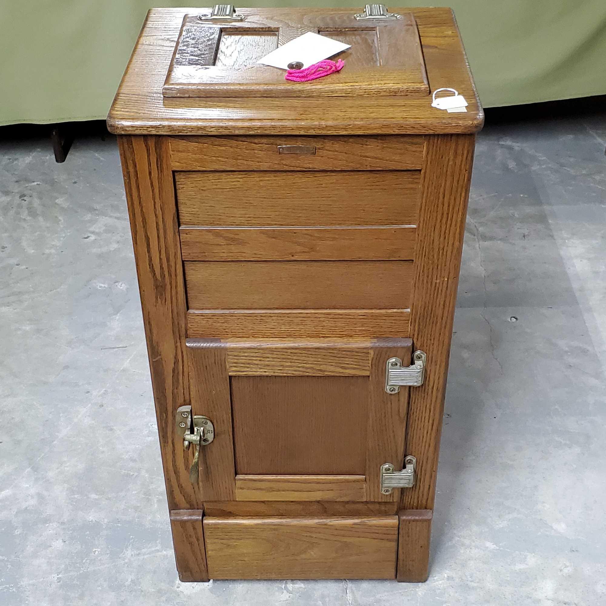 Woodies Oak Ice Box Top Load Ice Block Proxibid