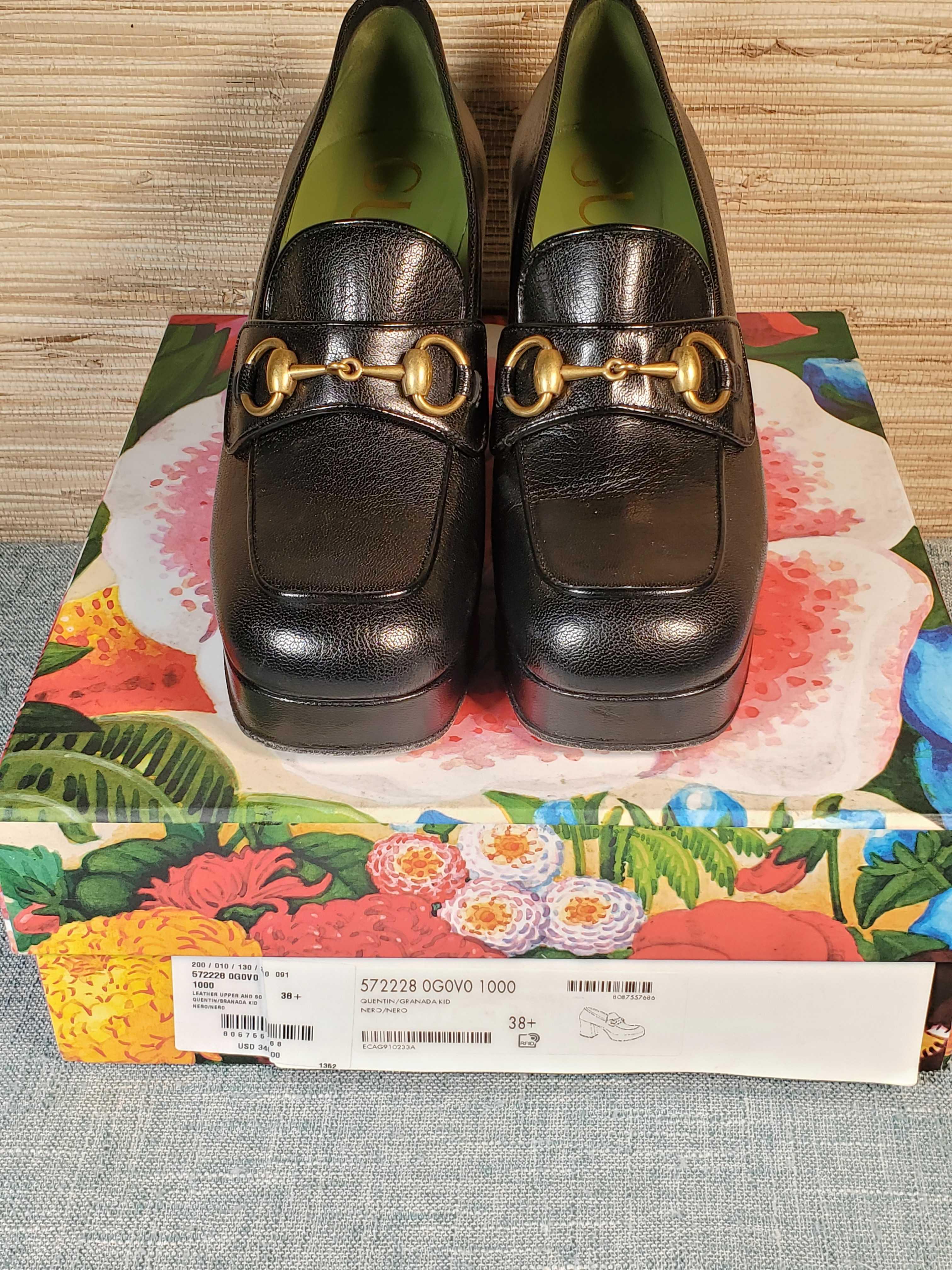 Authentic Gucci Quentin Granada Kid Black Leather | Proxibid