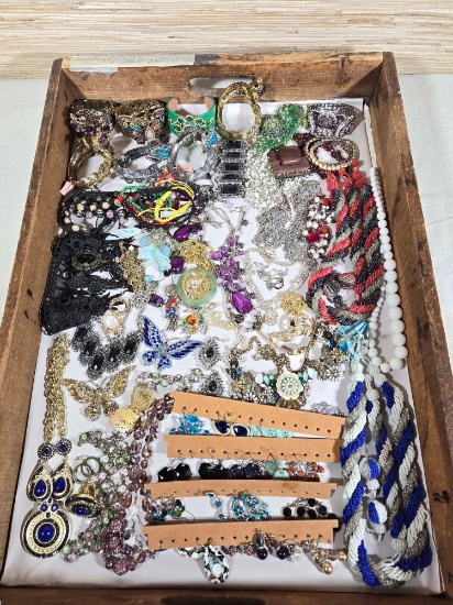 Full Tray of Contemporary Costume Jewelry