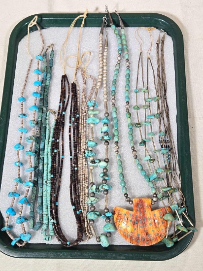 Native American Beaded Jewelry Incl. Turquoise & Sterling Silver