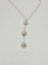 14k Gold Drop Pearl Necklace