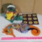 Mexican Pottery Planter, Seahorse Wall Plaque & Tiles