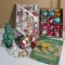 Vintage Christmas Ornaments incl. Ceramic Christmas Tree and Shiny Brite Ornaments