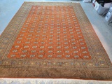 Finely Hand Knotted Turkman Bokhara Room Size Carpet / Rug
