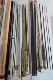 Lot Of 3 Used Vintage Split Bamboo Fly Fishing Rods South Bend, Heddon And Horrock Ibboston Co.