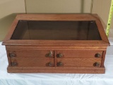 J & P Coats Thread Spool Cabinet (loose glass)
