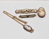 Estate Antique Jewelry Incl. 14k Gold Cameo