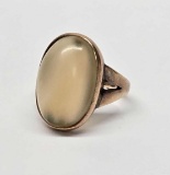 Estate 10k Rose Gold Agate Ring