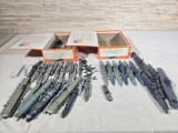 2 Boxes of Vintage Lead & Plastic WWII Warships