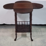 Ball and Stick Construction Clover Leaf Drop Leaf Top Accent Table