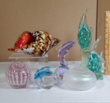 7 Pcs. Sea Life Art Glass