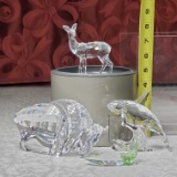 4 Swarovski Animal Figurines