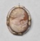14k Gold Cameo Pin / Pendant