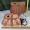 2 Vintage Wicker Creels