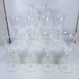 * 10 Steuban Crystal Wafer Stem Water Goblets (Replacements,LTD # STE6401)