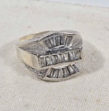 Men's Sterling Silver CZ Ring