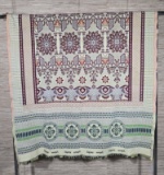 Beautiful Hand Woven Cotton Reversible Coverlet Throw