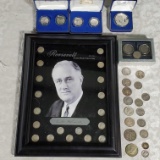 Tray Lot of US Silver and Antique Coins and Related Items