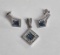 14k Gold Diamond Pendant and Pierced Earrings (Matches Lot 225)