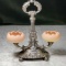 Webb Burmese Double Salts Mounted in Schott 13 Silver Holder