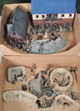 Conte, 21st Century Toys and Other Plastic German WWII Toy Soldiers, Bombed Village Action Scenes