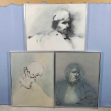 * Rafael Coronel (1932-2019) Three Framed Lithographic Portraits