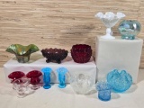 * 13 Pcs. Vintage Glass Incl. Lots of Fenton