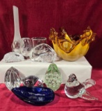 * 11 Pcs Art Glass Incl. Kosta Boda, Orrefors, and More