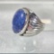 Large Sterling Silver And Lapis Lazuli Native American Ring