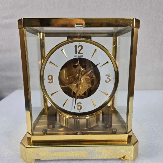 Jaeger LeCoultre Atmos Perpetual Motion Atmospheric Gold Plate Clock ...