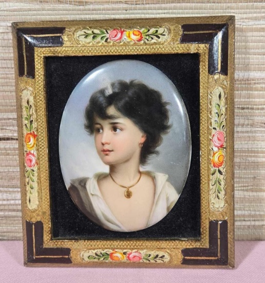 Italian Hand Painted Porcelain Plaque