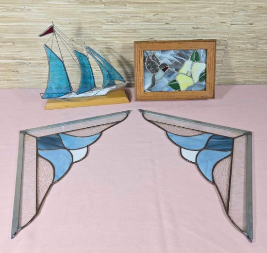 * 3 Pcs. Stained Glass Decor