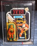 1983 Star Wars ROTJ 65-B Back Luke Skywalker X-Wing Pilot Action Figure MOC, AFA Graded 80