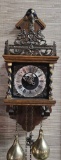 * Warmink 8 day Nu Elck Syn Sin (faith, hope and love) Dutch Weight Driven Wall Clock