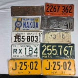 10 Antique License Plates Including 1931 Pair