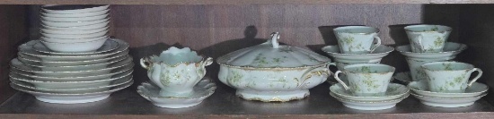 32 Pcs. of Antique Schleiger 150b Limoges Dinnerware China