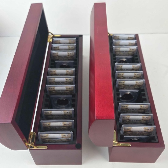 18 ANACS Graded PF67-PF70 American Innovation Dollars in Wood Storage Case