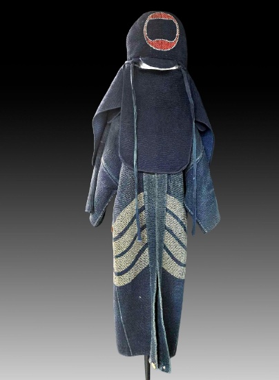 Rare Taisho Era 1912-1926 Japanese Fireman's (Hikeshi Banten) Coat & (Kaji Zukin) Headgear