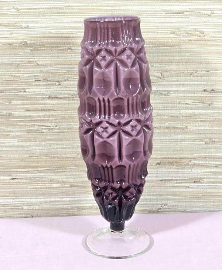 Vintage Empoli 15" Purple Hombre/ Amethyst Tiki Vase