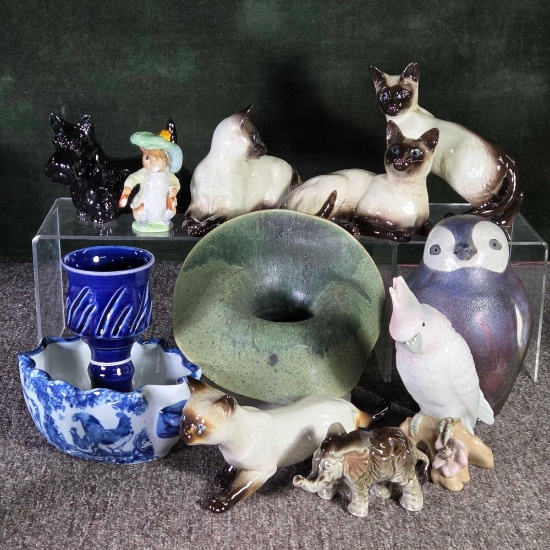 Beswick, Ceramic Arts Studio, Raku Animals, Van Briggle and Studio Art Pottery