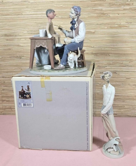 2 Lladro Porcelian Figurines Incl. Don Quixote & Geppetto and Pinocchio