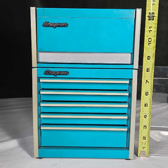 Rare Teal/ Turquoise 2 Piece Snap- on Micro Tool Chest