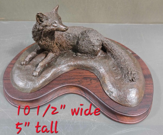 Andre Harvey (1941-2018) "Red Fox" 1973 Patinated Bronze Sculpture, Limited Edition Cast 32/60
