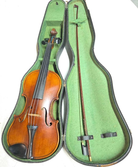 Vintage E. Martin Sachsen German Violin C. Bruno Importer Strad Copy Standing Soundpost w/ Case