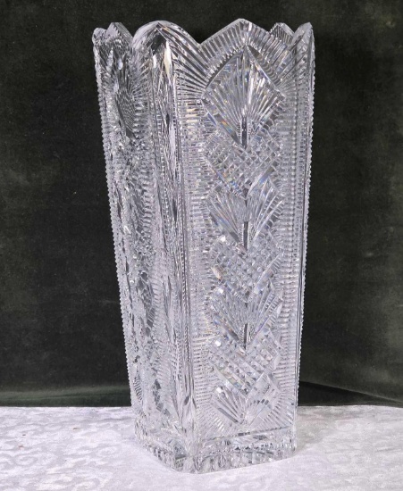 House Of Waterford Master Cutter Collection Rare Discontinued 14" Vase Made In Ireland