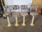4 Diner Barstools W/Cast Iron Base