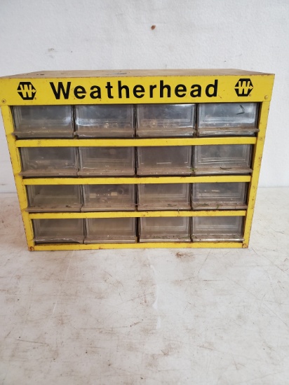 Weatherhead 16 Drawer Parts Cabinet With Parts In Drawer
